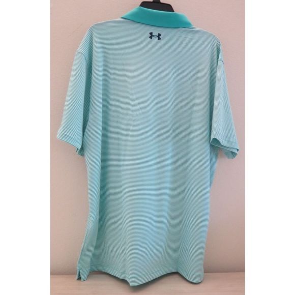Under Armour 1361823 Men's Sz 2XL Neptune/Academy Blue Performance Stripe Polo - Picture 5 of 8